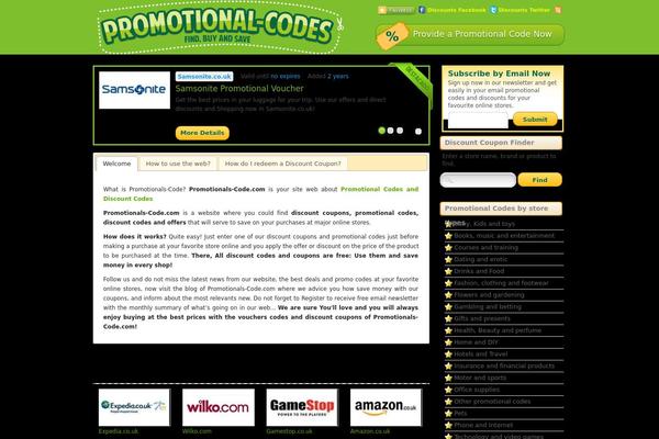 promotionals-code.com site used Codigodedescuentos