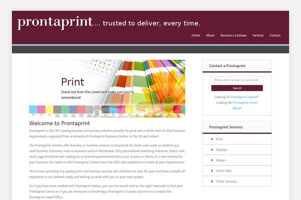 prontaprint.co.uk site used Prontaprint-foxy