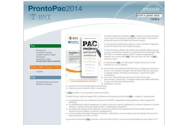 prontopac.it site used Prontopac