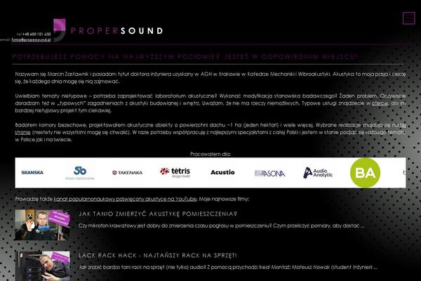 propersound.pl site used Propersound
