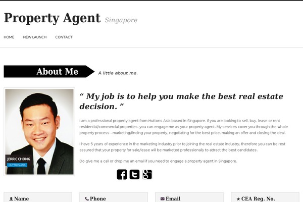 property-agent.sg site used MyCV