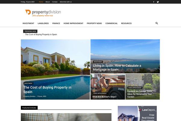 propertydivision.co.uk site used Newspaper