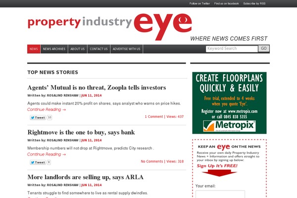 propertyindustryeye.com site used Propertyeyetheme