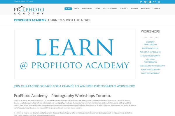 prophotoacademy.ca site used BUILDER