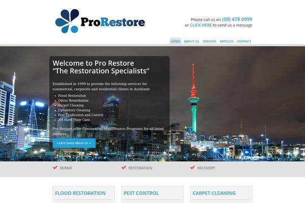 prorestore.co.nz site used Corporeal