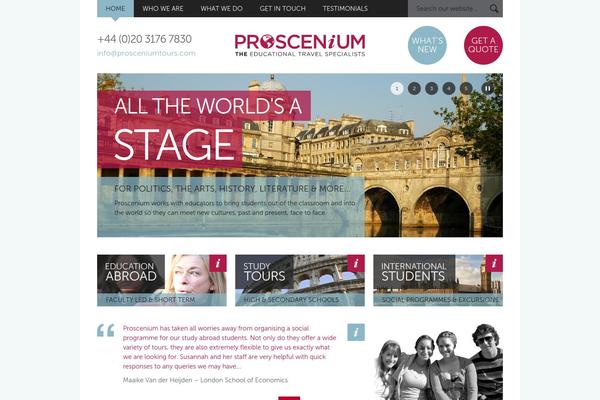 Proscenium theme site design template sample