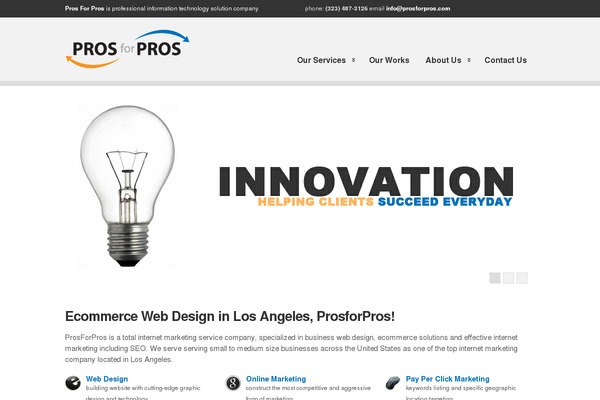 prosforpros.com site used Clearly Modern
