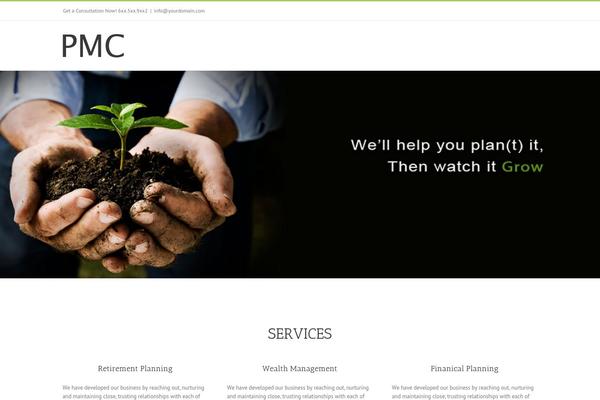 Pmc theme site design template sample