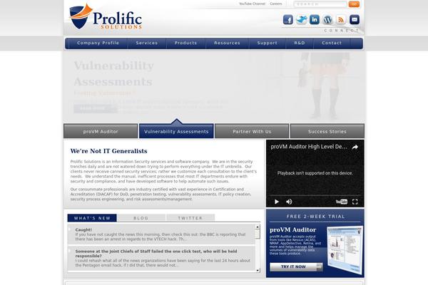 proso.com site used Prolificsolutions