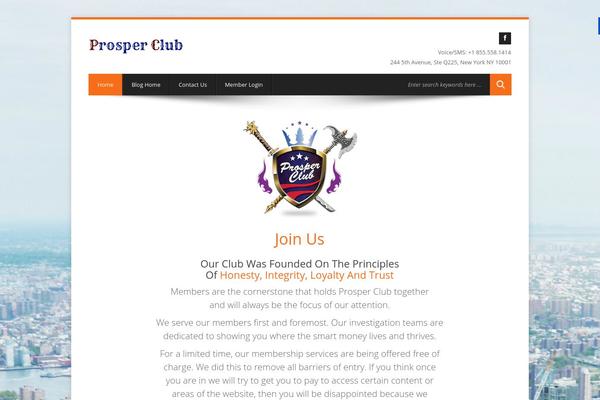 prosperclub.com site used Biscaya