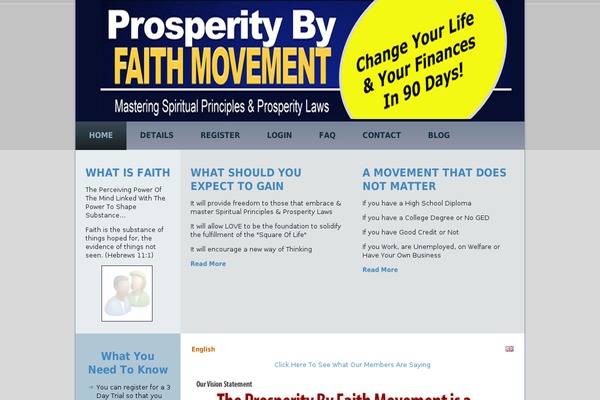 prosperitybyfaithmovement.org site used Imaginy