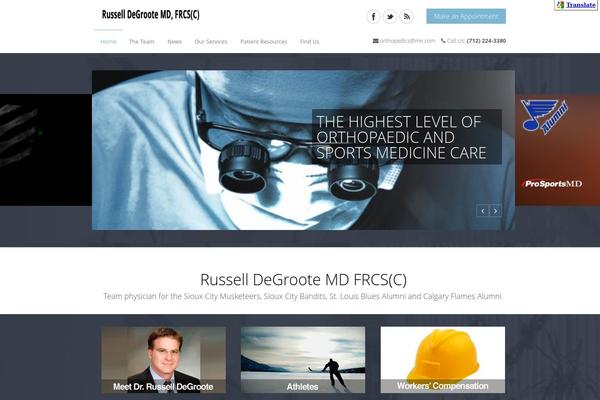 Medical Doctor theme site design template sample