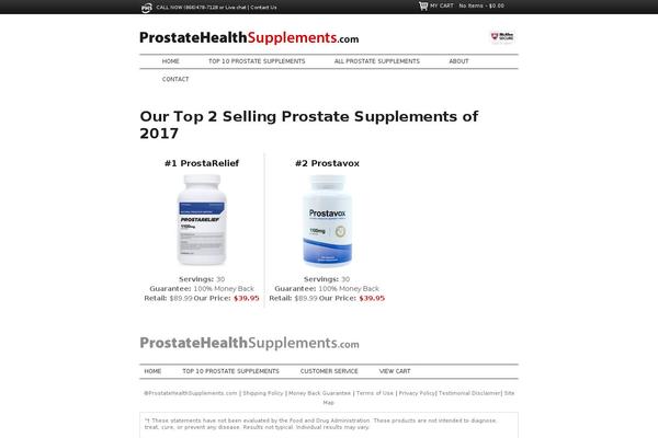 prostatehealthsupplements.com site used Prostatehealthsupplements.com