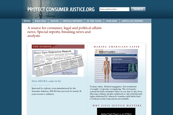 protectconsumerjustice.org site used Protectconsumerjustice