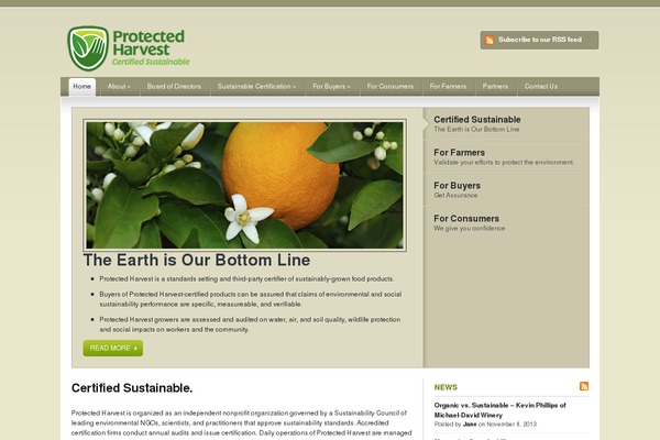 protectedharvest.org site used The Station