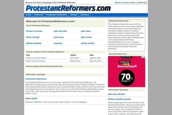 protestantreformers.com site used Jobs