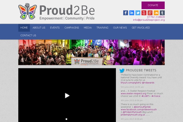 proud2beproject.org site used Proud2be
