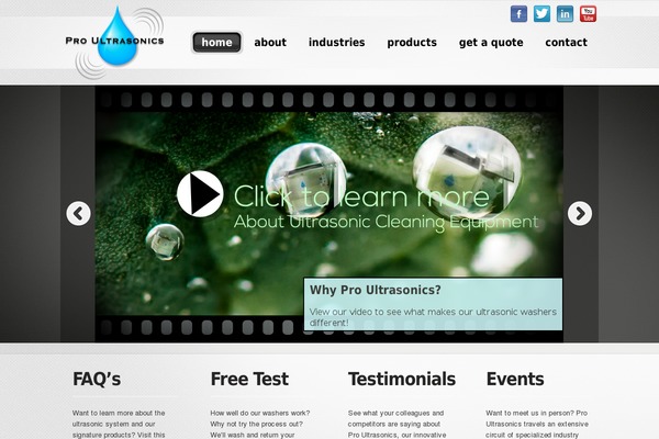 proultrasonics.com site used Theme1265