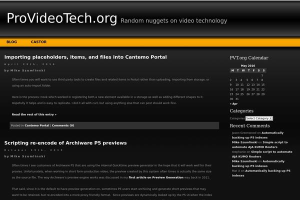 provideotech.org site used Layers