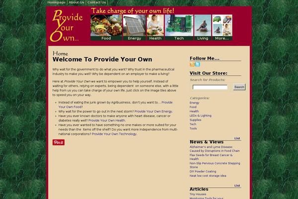 provideyourown.com site used Pyo-thematic