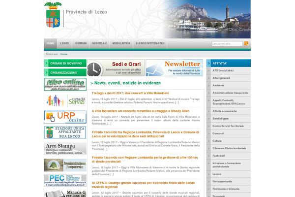 provincia.lecco.it site used Provincia-lecco-theme