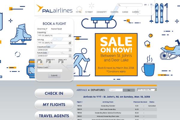 provincialairlines.com site used Pal