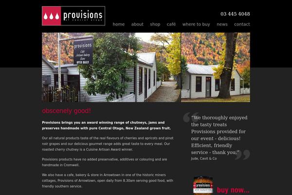 provisions.co.nz site used Provisions