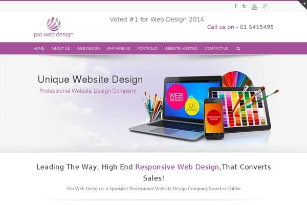 prowebdesign.ie site used Pro-webdesign