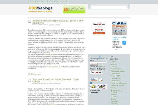 proweblogs.com site used Bloggingpro_mt