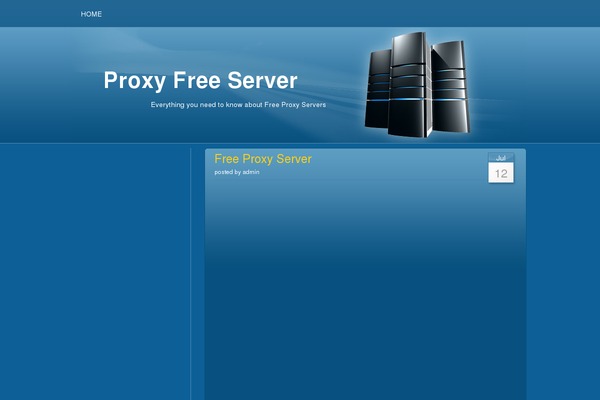 Blue Server theme site design template sample