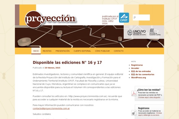 proyeccionrevista.com.ar site used Cifot