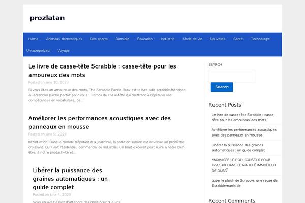 prozlatan.fr site used Minimalist Newspaper