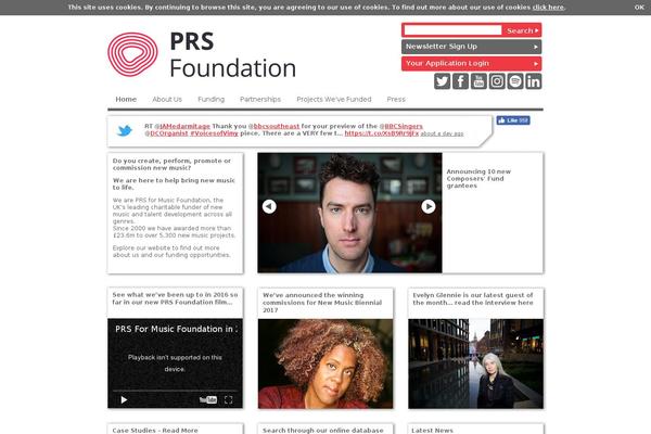 prsformusicfoundation.com site used Prsfoundationtheme