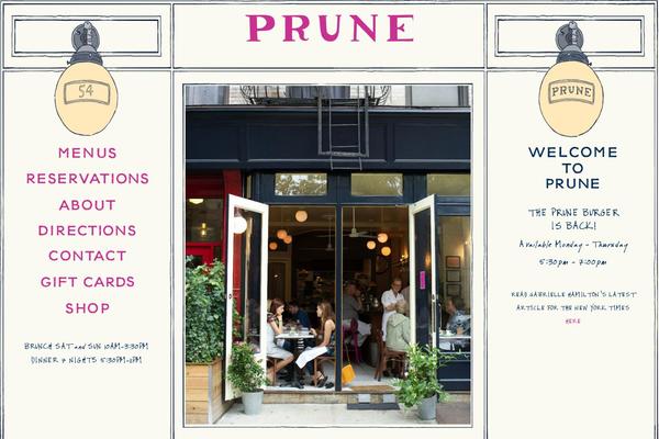 prunerestaurant.com site used Prune
