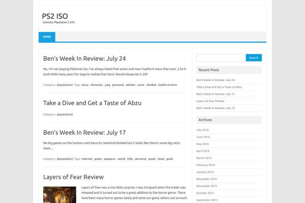 Twenty Sixteen theme site design template sample