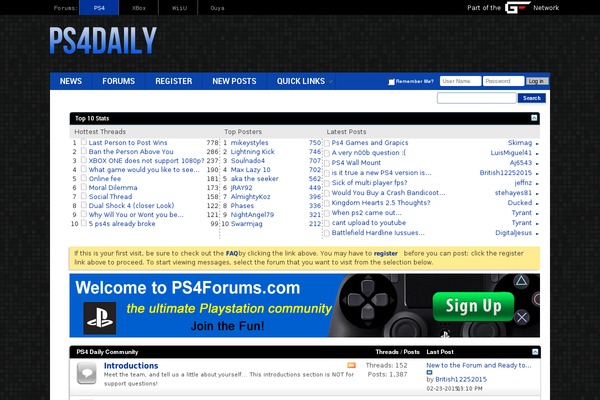 ps4forums.com site used Gamefans-2012