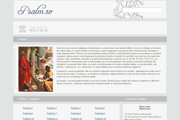 psalm.ro site used Religio_theme