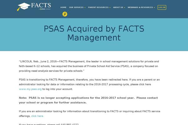 psas.org site used Facts
