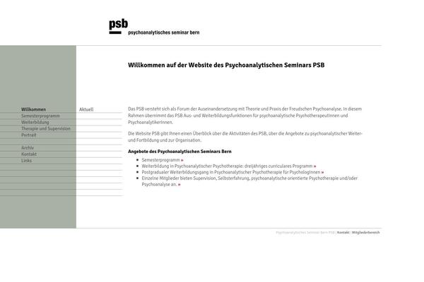 psychoanalyse-bern.ch site used Psb_v02