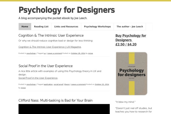 psychologyfordesigners.com site used Psychologyfordesigners