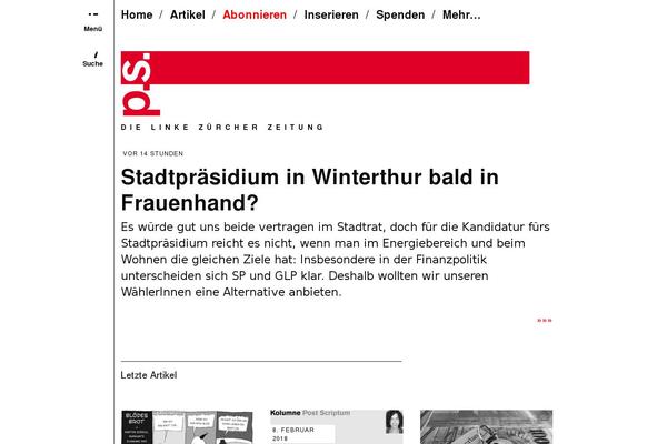 pszeitung.ch site used Pstheme