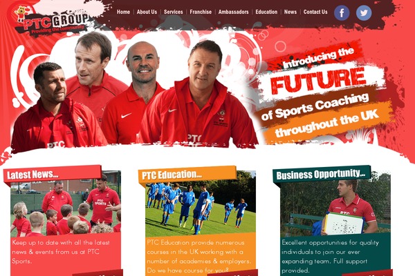ptcsports.co.uk site used Bootstrap-starter-theme