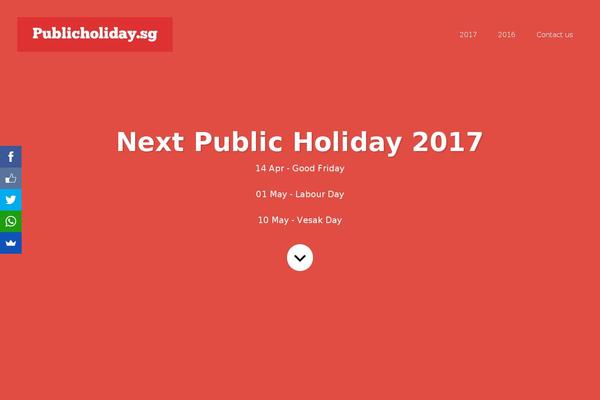 publicholiday.sg site used Centric Pro