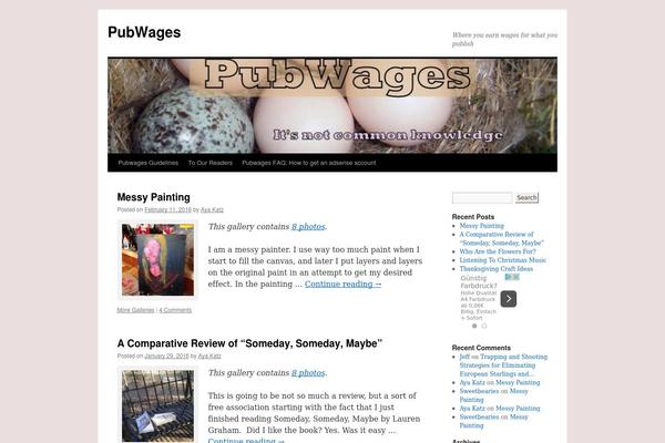 Twenty Ten theme site design template sample