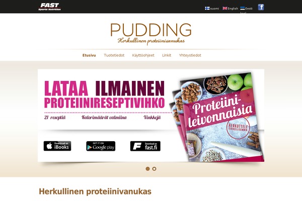 pudding.fi site used Pudding