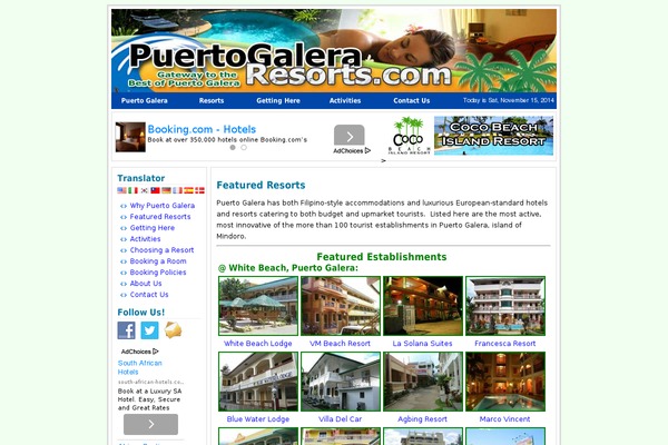 puertogaleraresorts.com site used Netmagus-resort