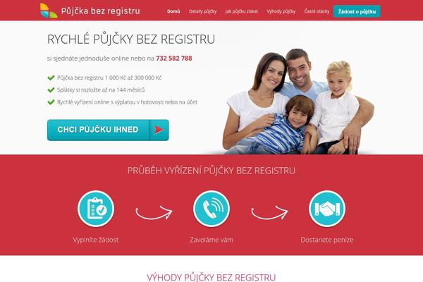 pujcka-bez-registru.cz site used Minisite-theme