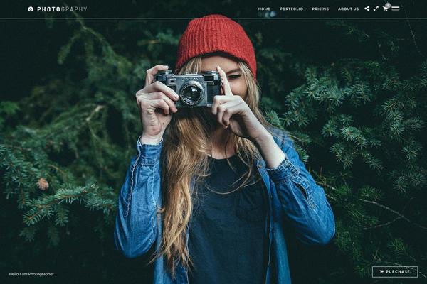 Photography theme site design template sample