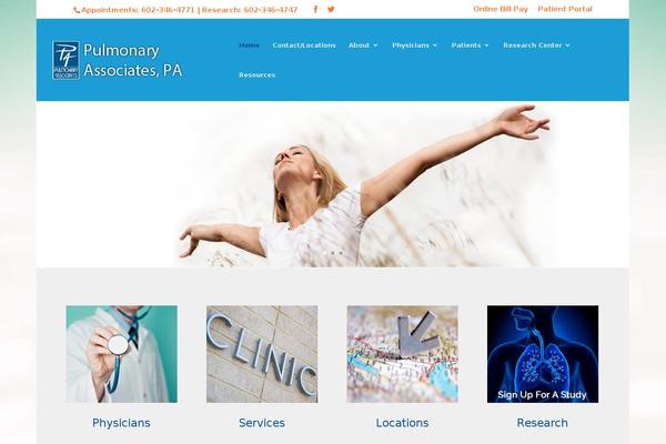 pulmonaryassociates.com site used Divi