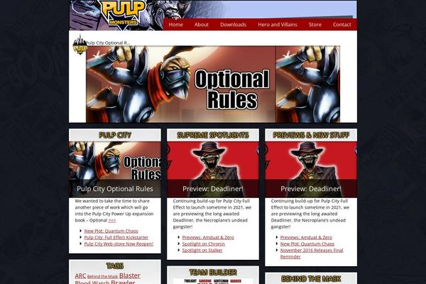 Pulp theme site design template sample